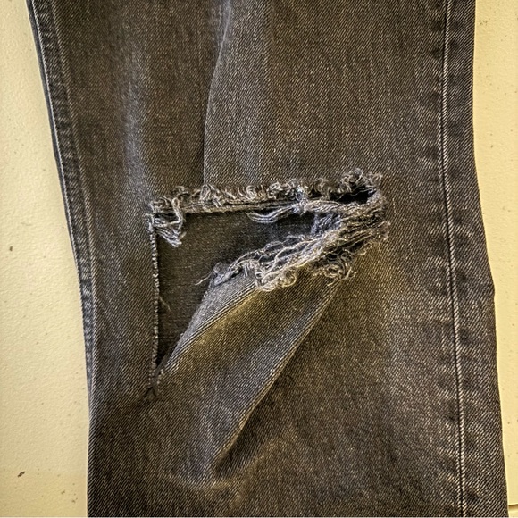 ABERCROMBIE The ‘90s Straight Ultra High Rise Distressed Stretch Jeans Size 29L - Picture 8 of 12